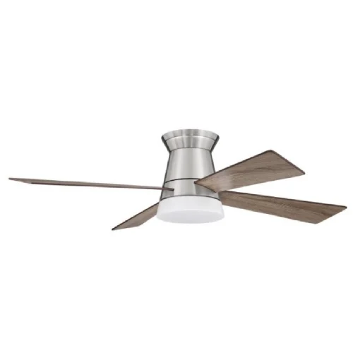 Craftmade 52-in 63W Revello Ceiling Fan w/ Bulb, 3-Speed, 4-Blade, Nickel