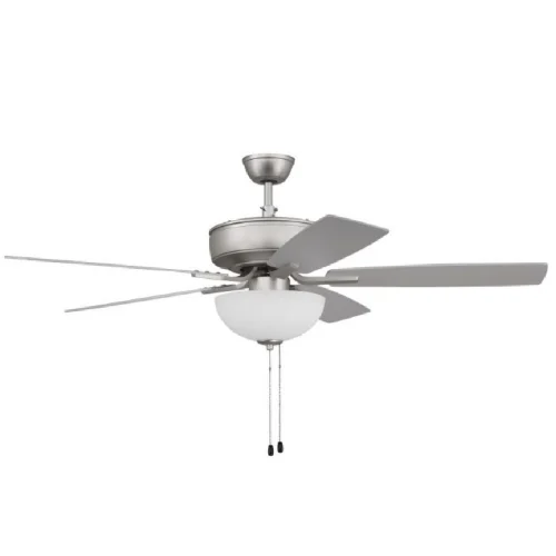 Craftmade 52-in 67W Pro Plus 211 Ceiling Fan, 3-Speed, 5-Blade, Nickel/Driftwood