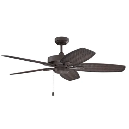 Craftmade 52-in 72W Retreat Ceiling Fan w/o Bulb, 3-Speed, 5-Blade, Brown