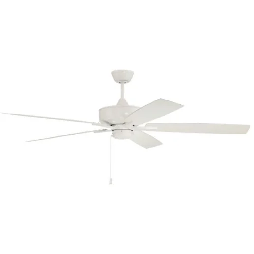 Craftmade 60-in 81W Outdoor Super Pro 60 Ceiling Fan, 3-Speed, 5-Blade, White