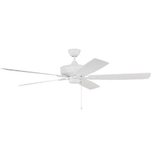 Craftmade 60-in 82W Super Pro 60 Ceiling Fan, 3-Speed, 5-Blade, White/Washed Oak