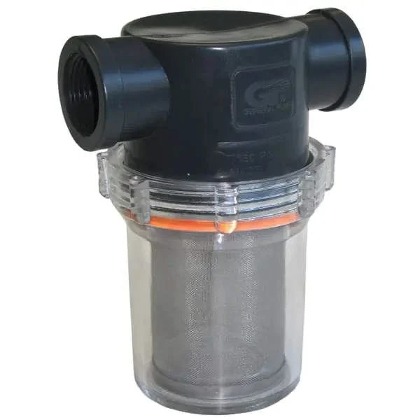 DF Clear Bowl Inlet Filter / Strainer 1″ NPT-F 80 Mesh