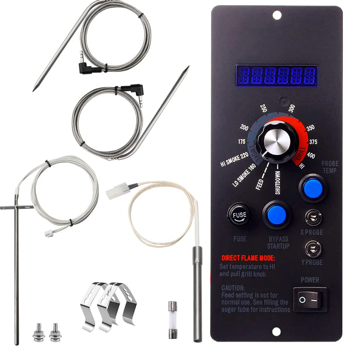 Digital Controller Thermostat Kit for Cabela’s Magnum 36 (Gen 2) Wood Pellet Grills With Hot Rod Igniter, Meat Probe and RTD Temp Sensor