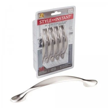 Elements 80814-SN-R 96 mm Center-to-Center Satin Nickel Arched Somerset Retail Packaged Cabinet Pull