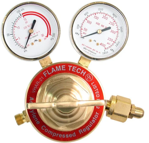 Flame Tech Heavy Duty Acetylene Regulator – CGA 300 VHAR-21-300