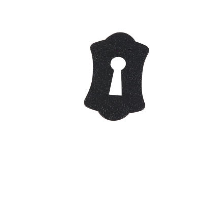 Garage Door 3-1/2 Inch Flexible Magnetic Keyhole - Black