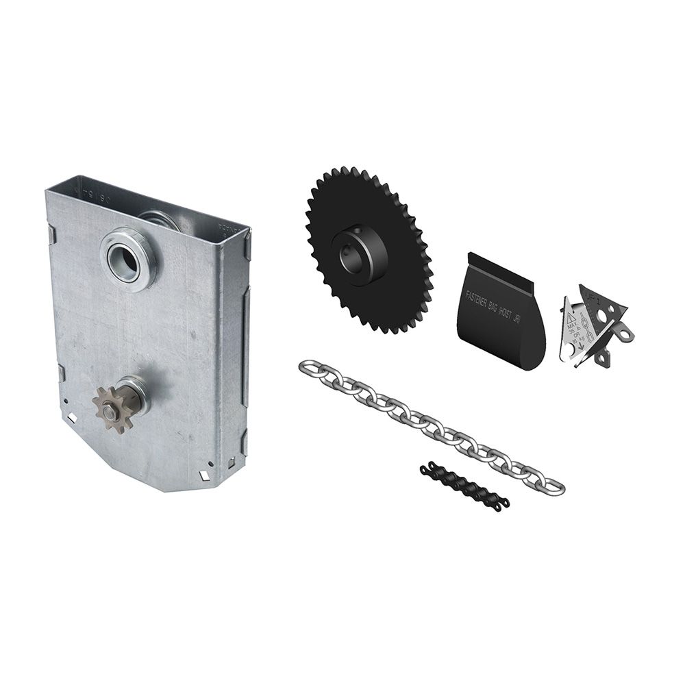 Garage Door Chain Hoist 4:1 Reduction Jack Shaft Mounted (1 Inch Shaft)