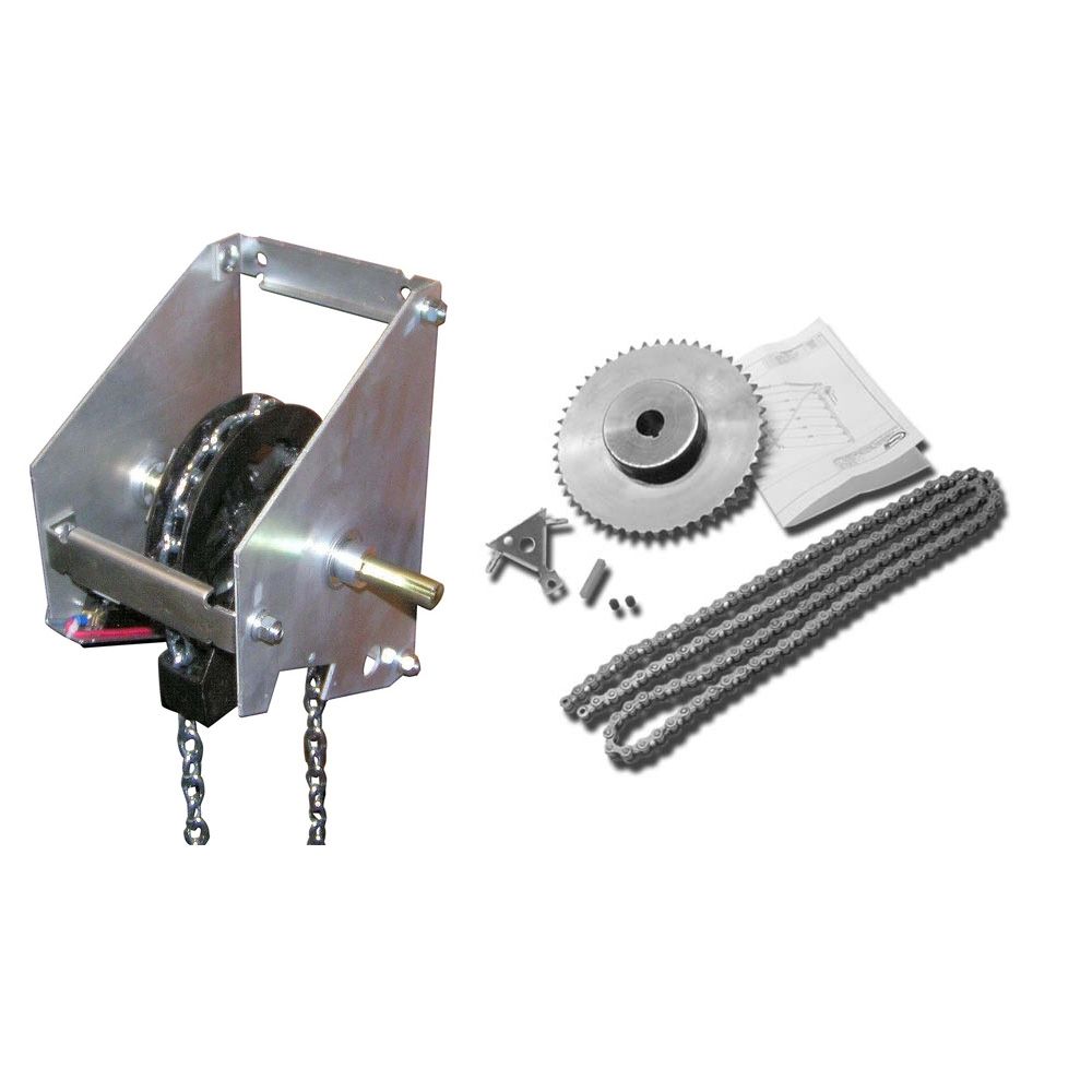 Garage Door Disconnect Chain Hoist 4:1 Reduction for Motor Operated Doors