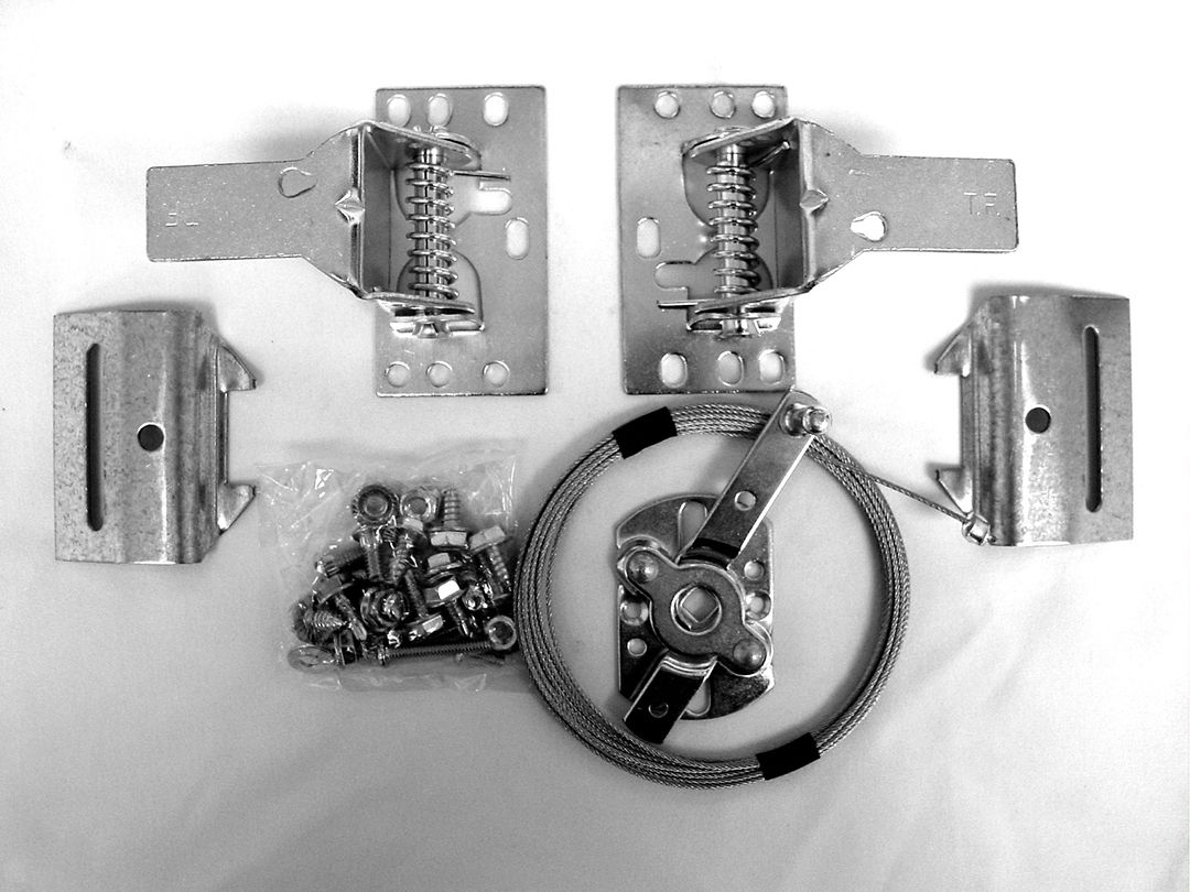 Garage Door Double Snap Latch Kit w/ 20ft Cable Latches Fasteners