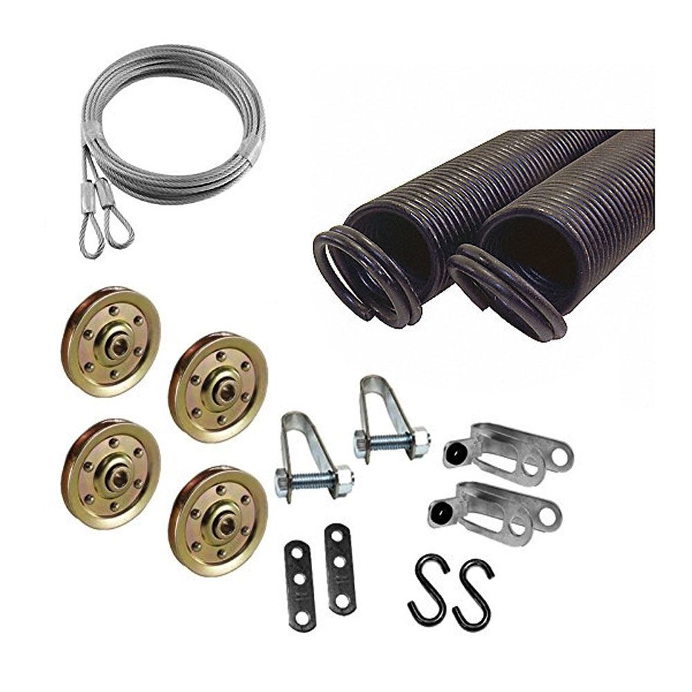 Garage Door Extension Spring KIT Double Looped for 7' High Door 25-42-80 Pounds (Pair)