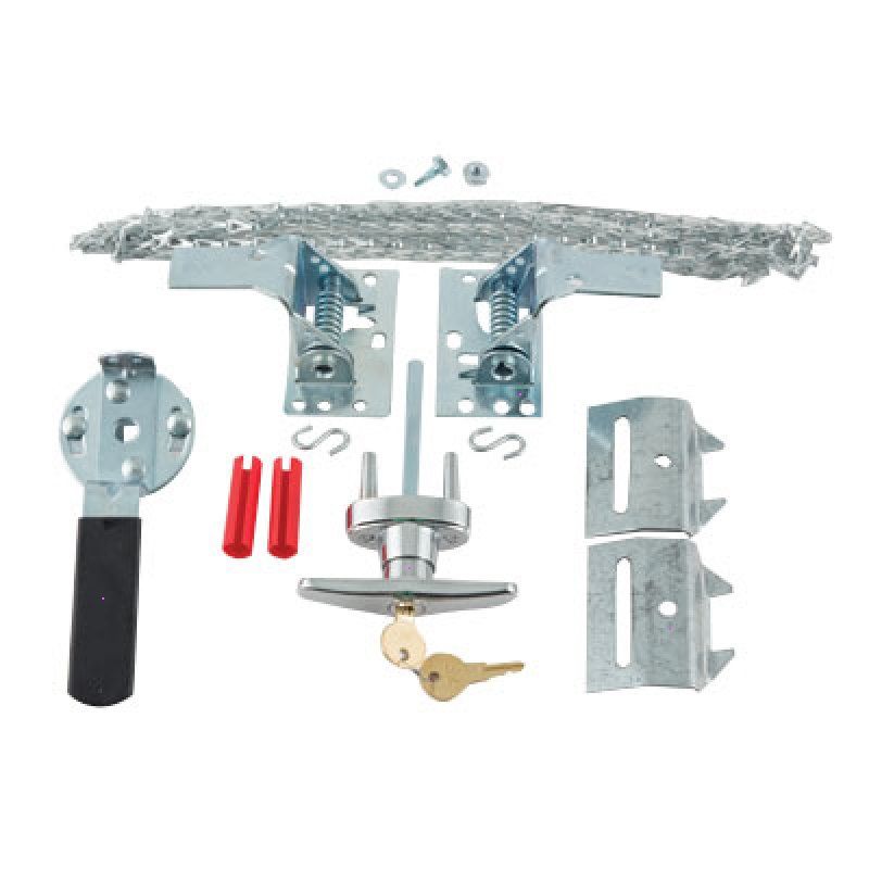 Garage Door Lock Spring Latch Set With Sash Chain