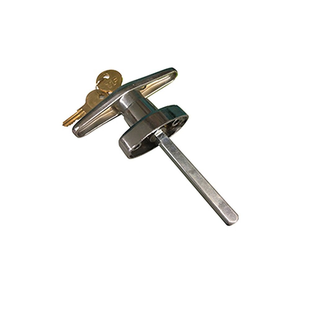 Garage Door Locking T Handle Thru Bolt Flush Escutcheonw/2 Keys