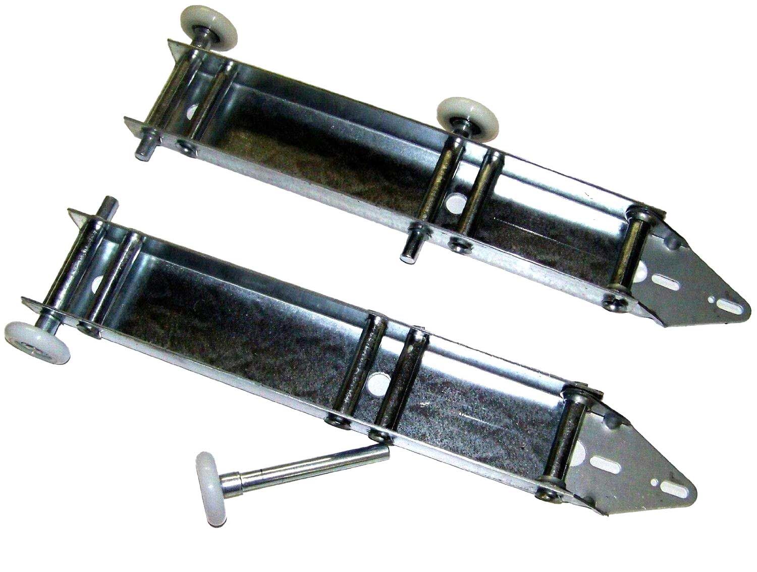 Garage Door Low Headroom Quick Turn Brackets (Pair) w/ Rollers