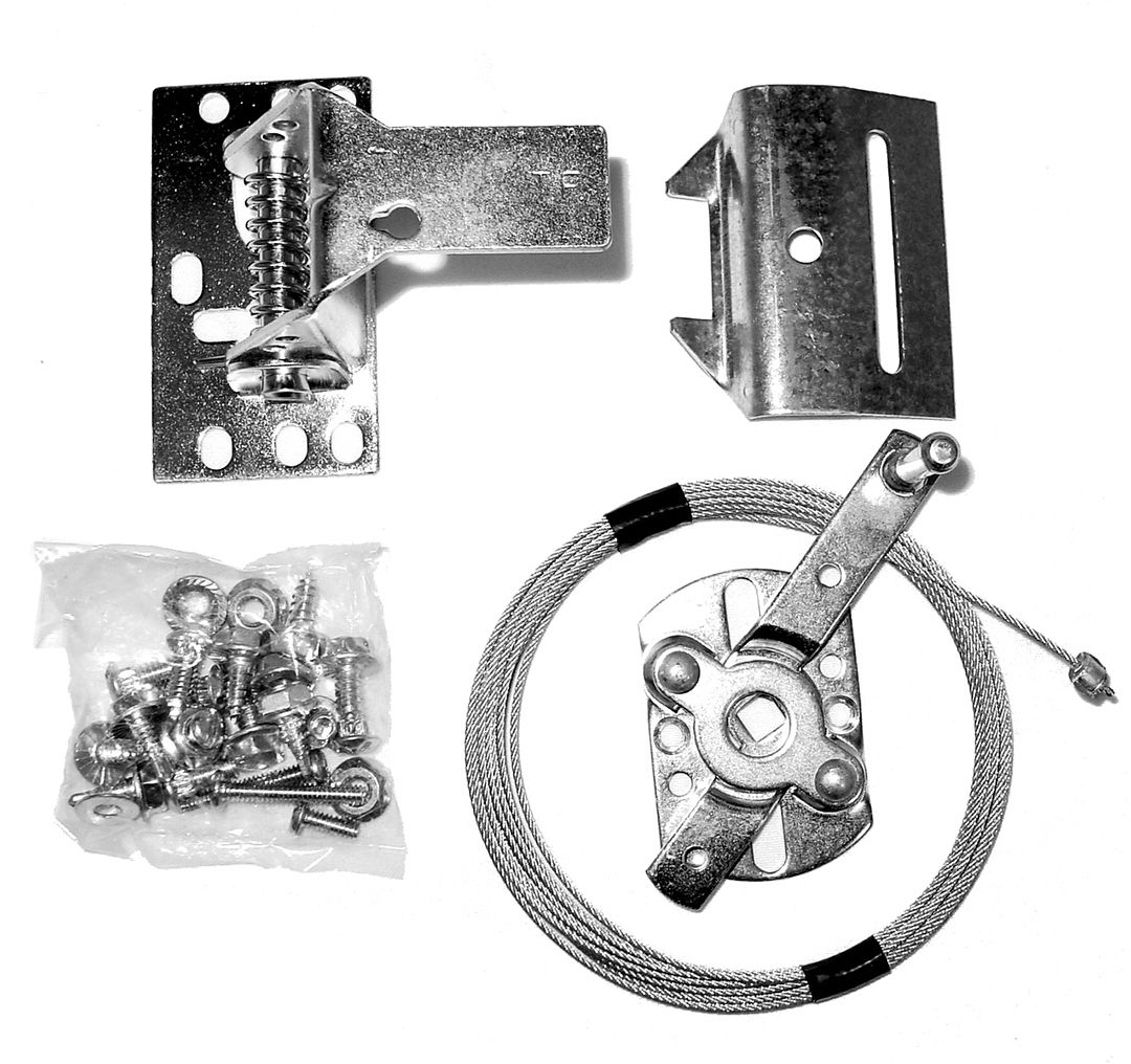 Garage Door Single Snap Latch Kit w/ 10ft Cable Latches Fasteners