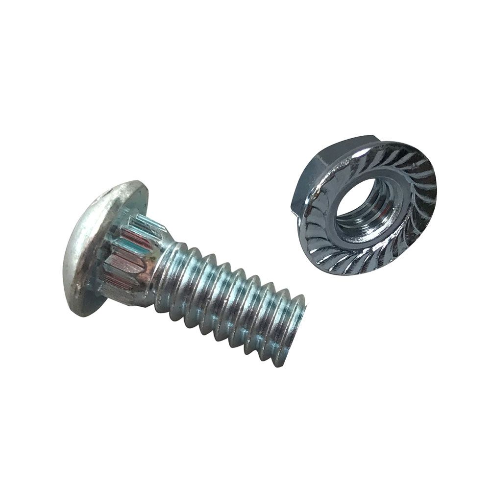 Garage Door Track Bolts And Serrated Flange Nuts (1/4-20) QTY 100 Each