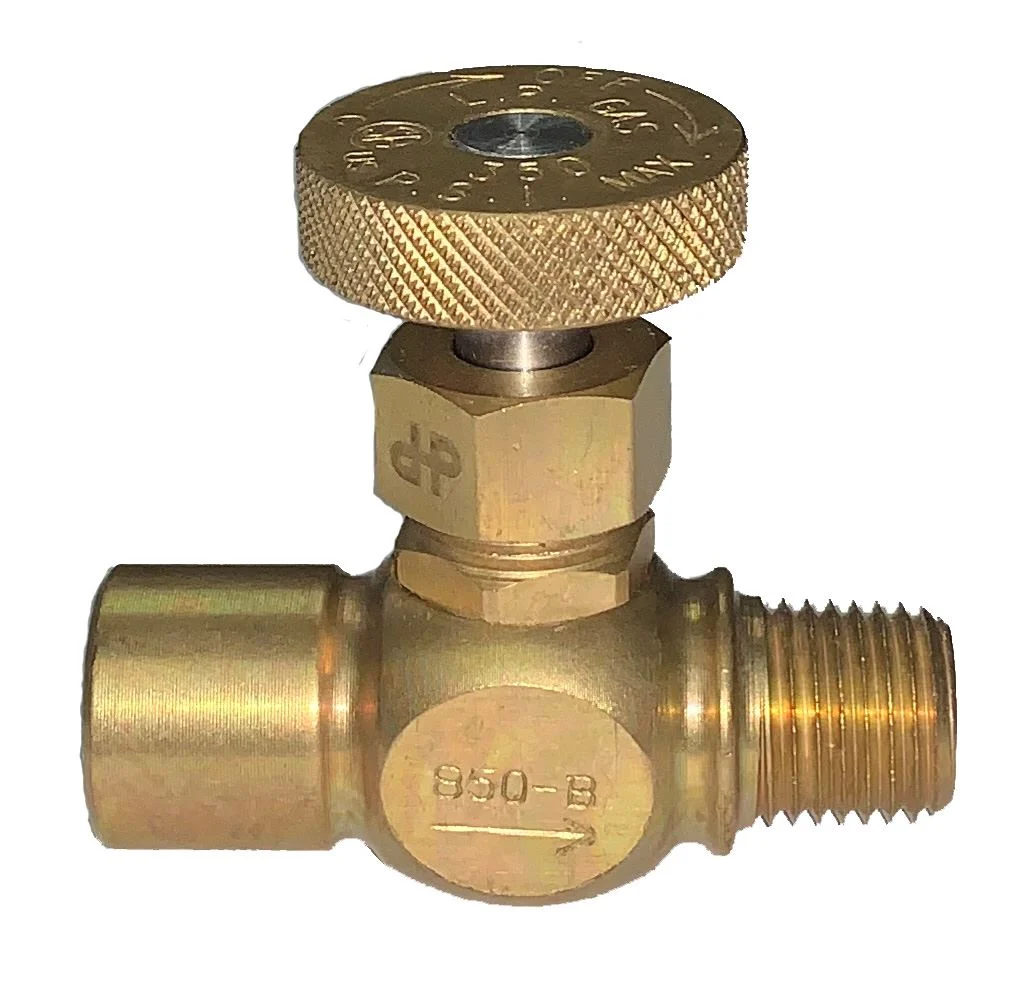 Gas-Flo Brass Precision LP Gas Needle Valve 1/4 FPT x 1/4 MPT