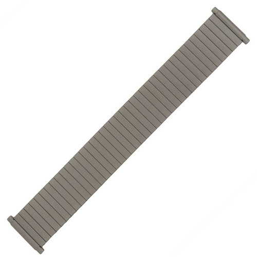 Hadley Roma Dark Titanium Finish 6 1/4 to 8 1/2 Inch Length Expansion Metal Watchband with Expandable Ends To Fit 20 to 24mm