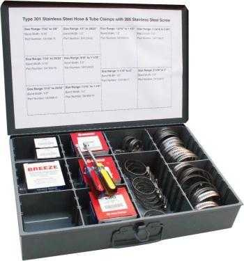 Breeze 316 SS Band and Screw 100 Pc. Hose Clamp Kit