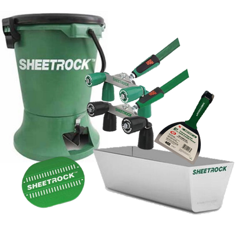 USG Sheetrock Paper-Face Corner Bead Install & Finish Kit w/Hopper, Rollers, Pan & Knife