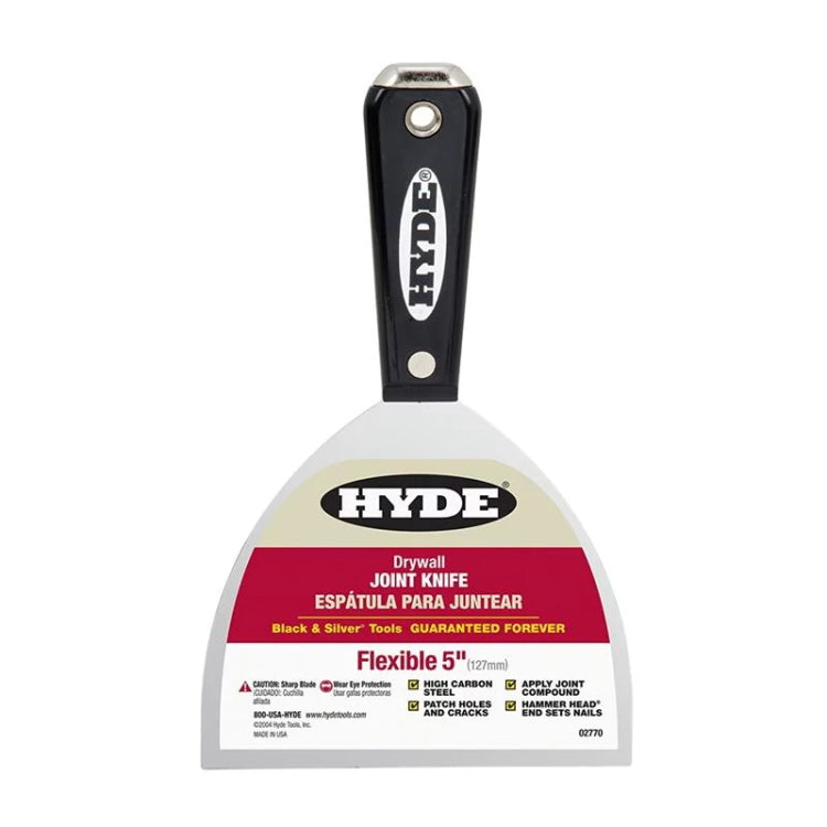 Hyde 02770 Black & Silver Flex Hammer Head Joint Knife 5"