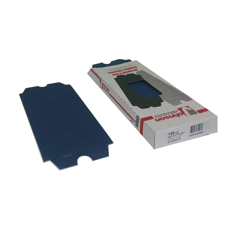 Johnson Abrasive Wet-Kut 3-5/16"x12"Sanding Sheets- 25 Pack