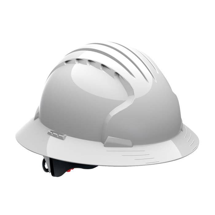 JSP Evolution Deluxe 6161 Full Brim Hard Hat - White