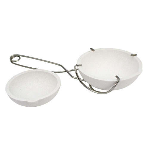 Large Melting Dish Holder with Two Crucibles