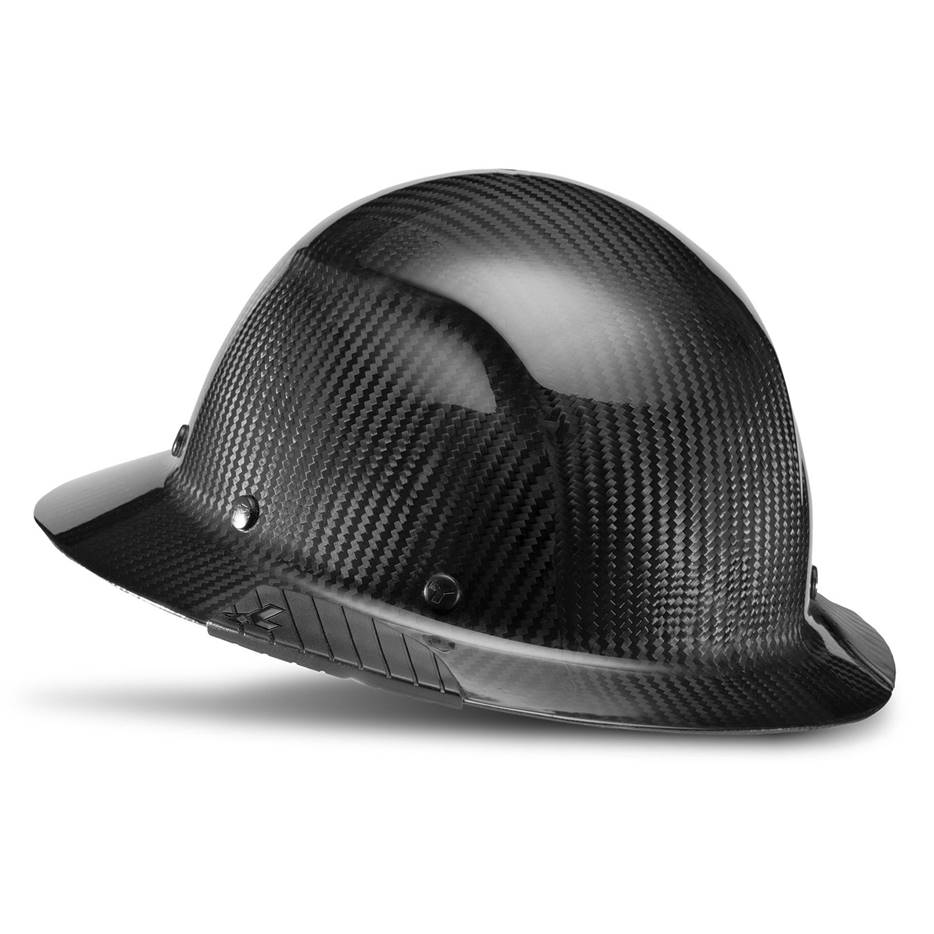Lift Safety HDC-15KG Dax Carbon Fiber Full Brim Hard Hat- Gloss Black