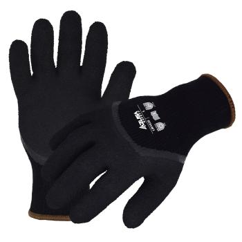 Azusa Safety Black Acrylic Winter Gloves with 3/4 Foam Latex CoatingXL