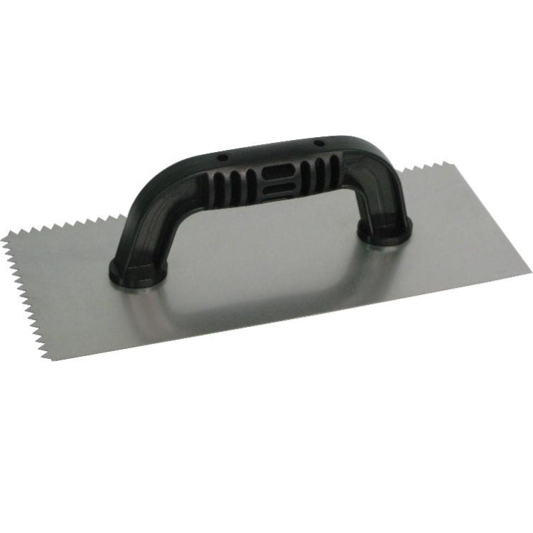 Marshalltown Economy 225 "V" Notched Trowel w/ Plastic Handle - 11" x 4 1/2
