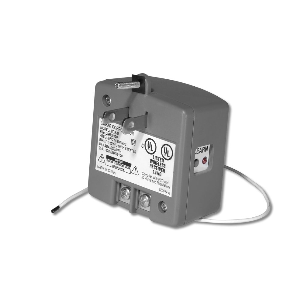 Linear Mega Code MDRU DNR00100 1-channel Plug-in Gate or Garage Door Receiver