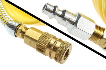 CO 150-N14-50A Nylon Recoil 1/4" ID x 50' w/1/4" Coupler, Yellow