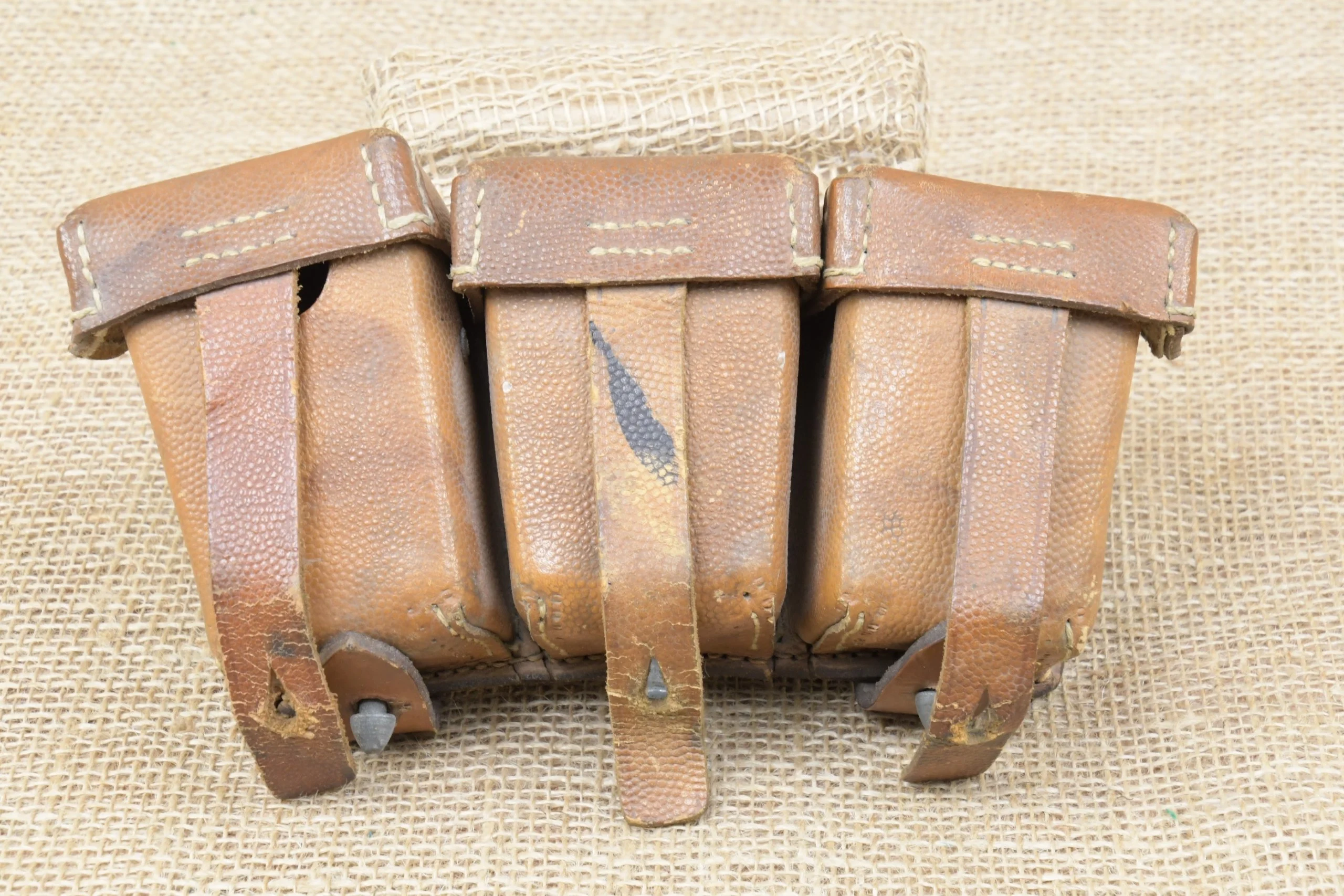 Original WWI German Leather G98 Ammo Pouches