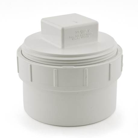 4" PVC DWV Cleanout Adapter (Spigot) w/ Plug