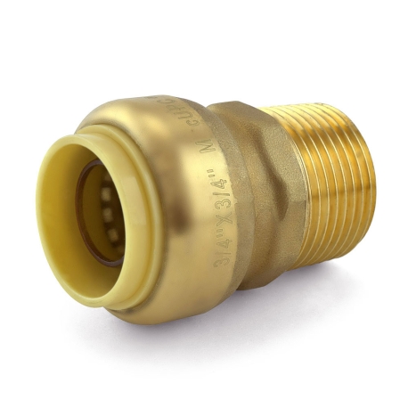 3/4" Push To Connect x 3/4" MNPT Adapter, Lead-Free