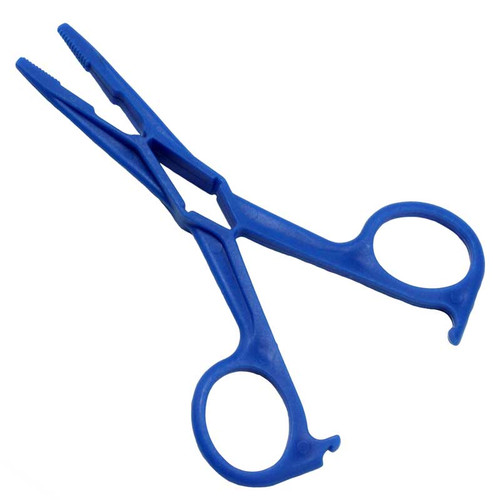 Plastistat Blue Plastic Hemostat Length 4 7/8 Inches