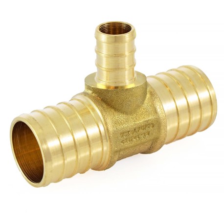 1" x 1" x 1/2" PEX Reducing Tee (Lead-Free)
