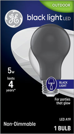 5W A19 Med LED~Blacklight