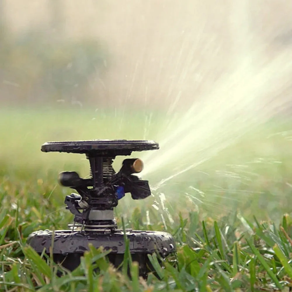 Rain Bird Maxi-Paw Pop-Up Impact Rotor Sprinkler with #8 Blue Nozzle, Full Circle or Part Circle, 1/2″ – 2045A