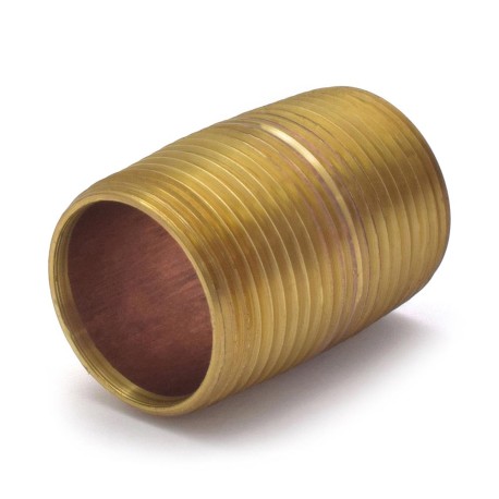 1" x Close Brass Pipe Nipple