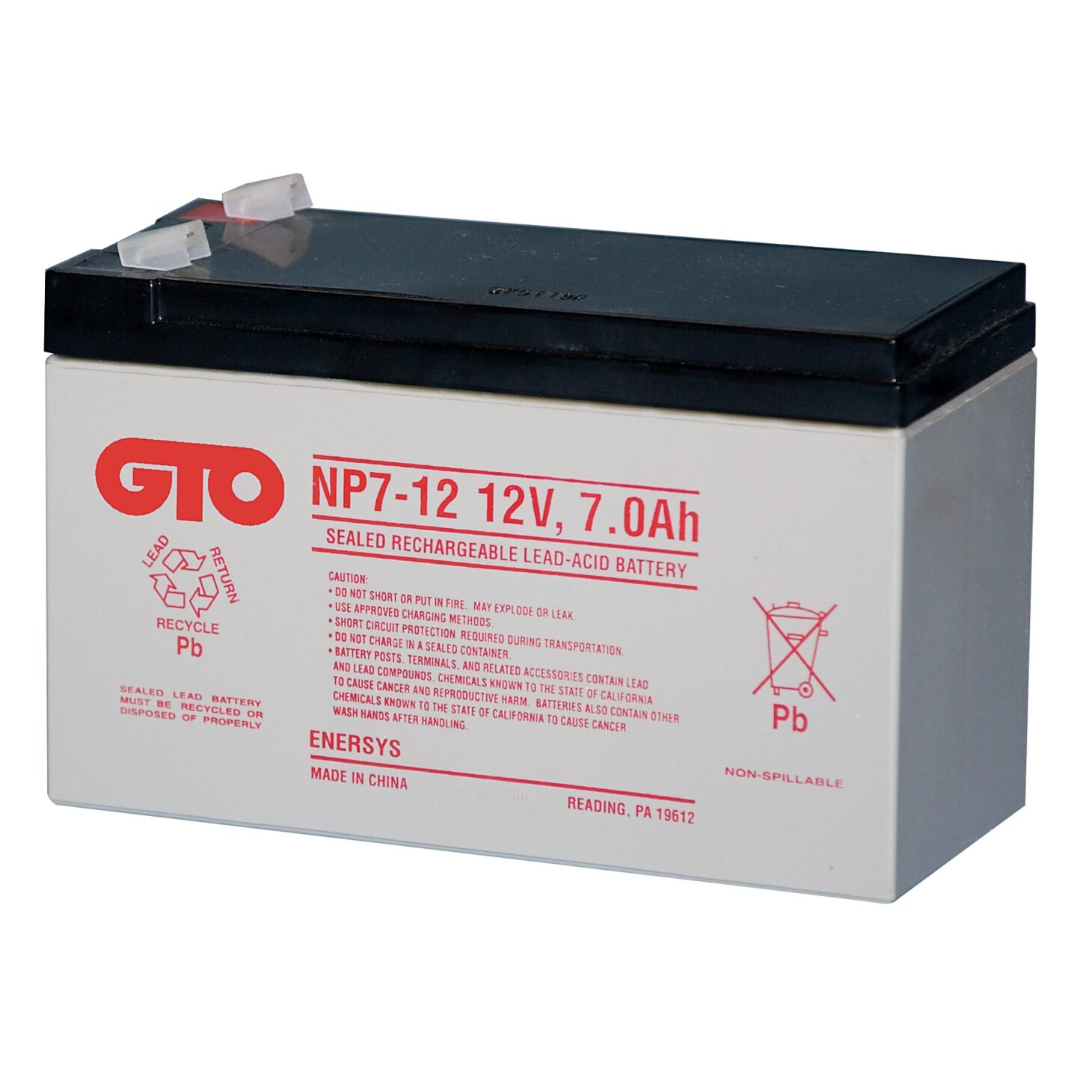 GTO RB500 12V 7Ah Scooter Battery – This is an AJC Brand Replacement