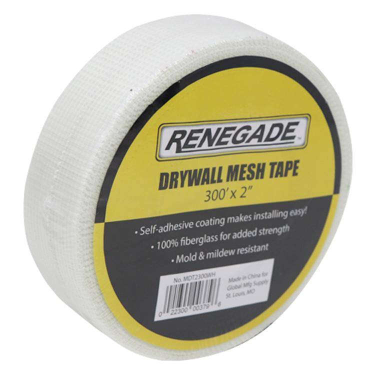 Renegade White Drywall Mesh Tape 2" X 300'