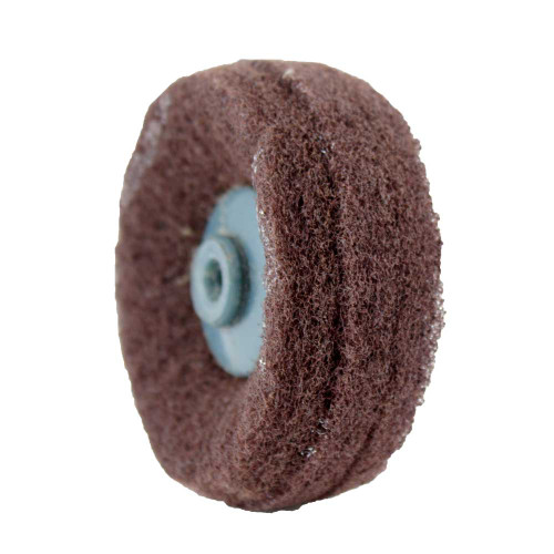 Satin Finish Buff with Plastic Center 3 Inch 3 Ply Medium