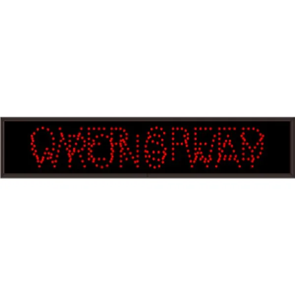 Signal-Tech 18242 TCL734RR-B327/120-277VAC OVER SPEED | WRONG WAY Outdoor Blank-out LED Direct-view Sign