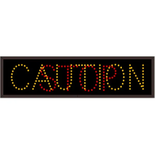 Signal-Tech 18278 TCL726RA-D749/120-277VAC STOP | CAUTION Outdoor Blank-out LED Direct-view Sign