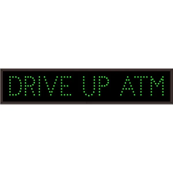 Signal-Tech 18368 TCL734G-A496/120-277VAC DRIVE UP ATM Outdoor Blank-out LED Direct-view Sign