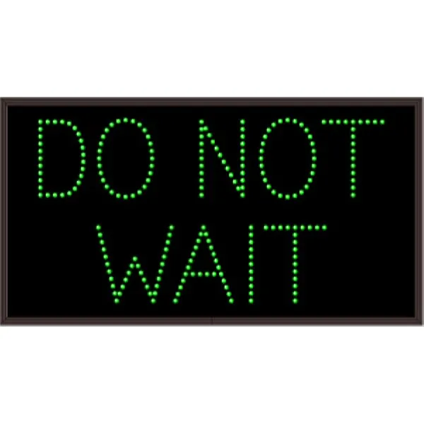 Signal-Tech 18820 TCL1426G-D881/120-277VAC DO NOT WAIT Outdoor Blank-out LED Direct-view Sign