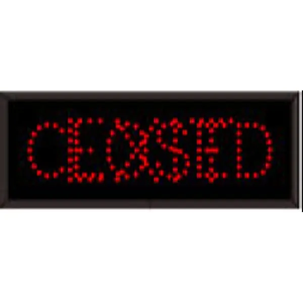 Signal-Tech 18877 TCL718RR-D195/120-277VAC EXIT | CLOSED Outdoor Blank-out LED Direct-view Sign