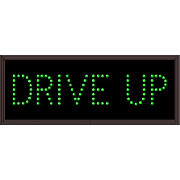 Signal-Tech 19923 TCL718G-B770/120-277VAC DRIVE UP Outdoor Blank-out LED Direct-view Sign