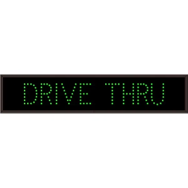 Signal-Tech 19964 TCL734G-594/120-277VAC DRIVE THRU Outdoor Blank-out LED Direct-view Sign